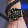 Montre chronographe à cadran et quartz