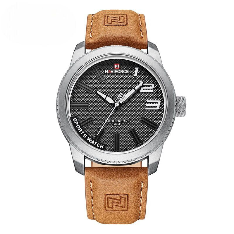 Montre militaire sportive en cuir résistant aux chocs