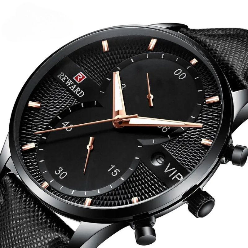 Montre de luxe à quartz, chronographe et étanche
