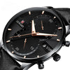 Montre de luxe à quartz, chronographe et étanche