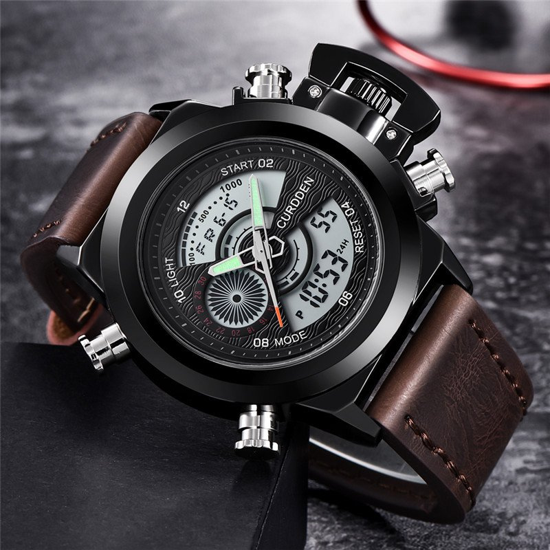 Montre chronographe de mode à double heure