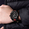 Montre chronographe militaire de luxe en cuir