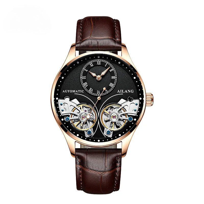 Montre mécanique lumineuse à double tourbillon