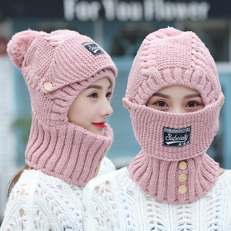 Masque chaud Bonnet chaud coupe-vent avec écharpe