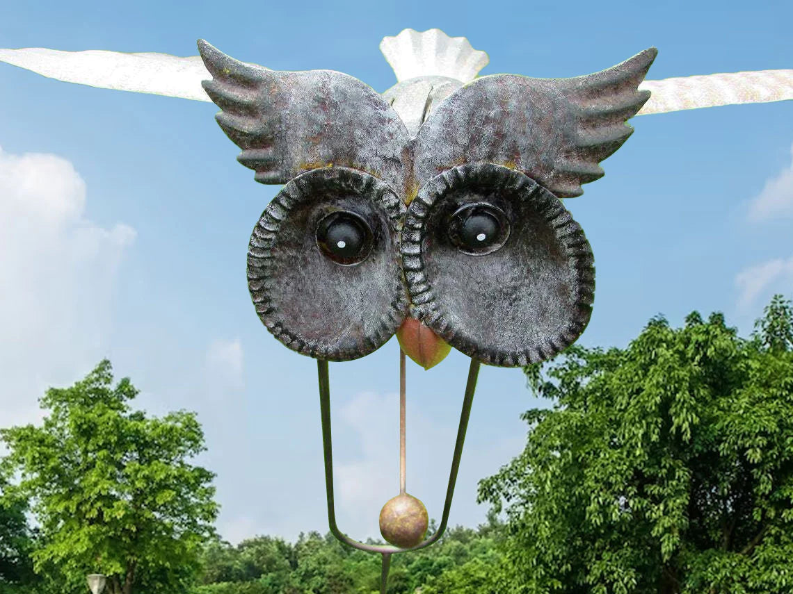 Ornement de jardin aigle ailé moulin à vent