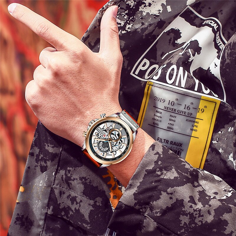 Montre calendrier multifonctionnelle à quartz