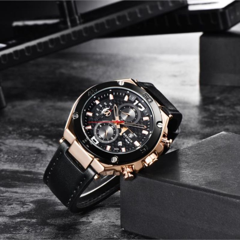 Montre chronographe sport multifonction à quartz
