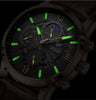 Montre à quartz en cuir de luxe
