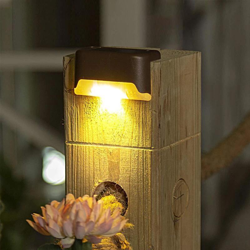 Lampe solaire LED pour escalier, lampe murale extérieure étanche (8pcs)