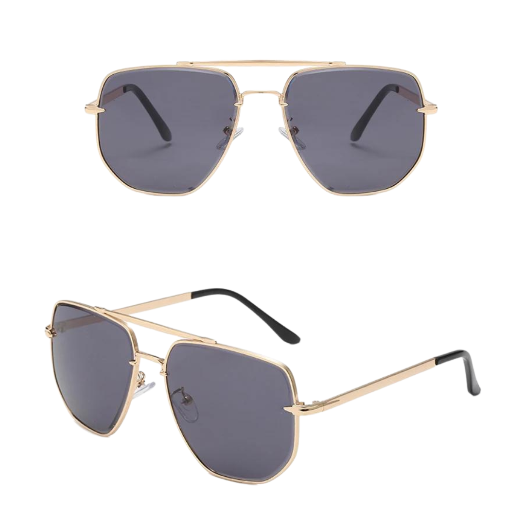 Lunettes de soleil vintage avec monture en métal pour femmes