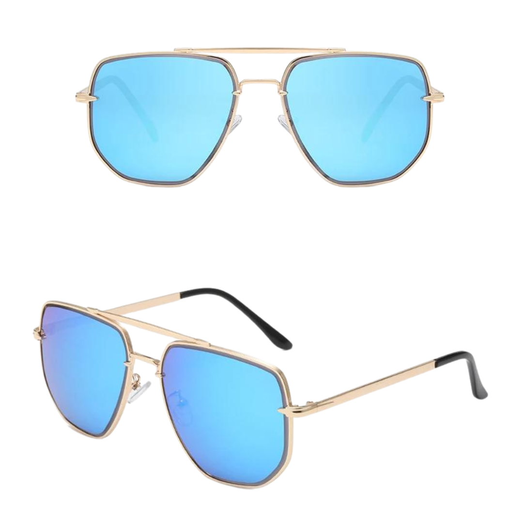 Lunettes de soleil vintage avec monture en métal pour femmes