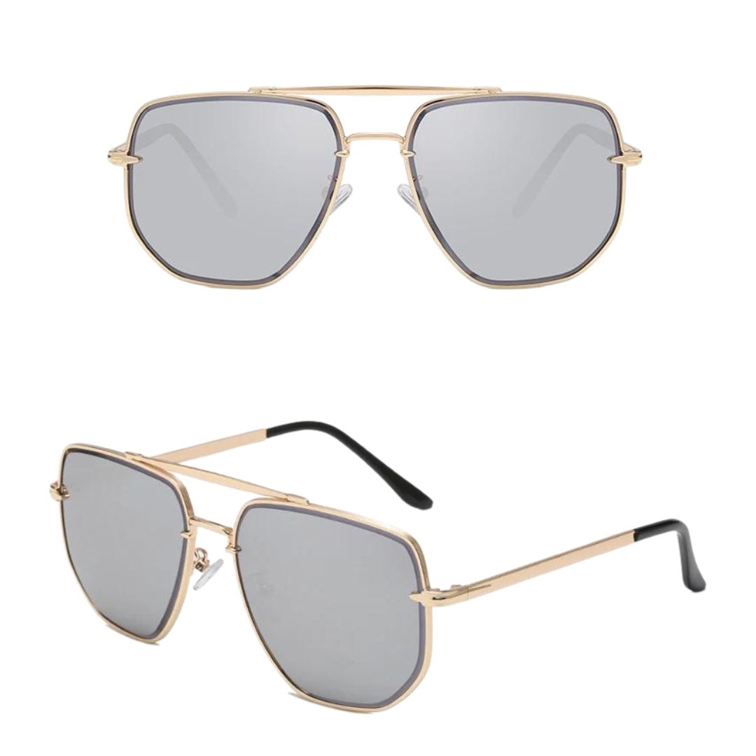 Lunettes de soleil vintage avec monture en métal pour femmes