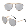 Lunettes de soleil vintage avec monture en métal pour femmes