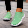 Chaussures de marche gaufrées en cristal pour femmes