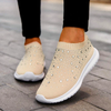 Chaussures de marche gaufrées en cristal pour femmes