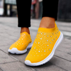 Chaussures de marche gaufrées en cristal pour femmes