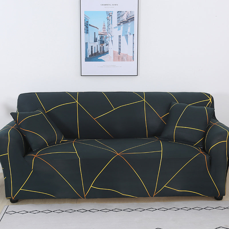 Housse de canapé élastique moderne de forme géométrique