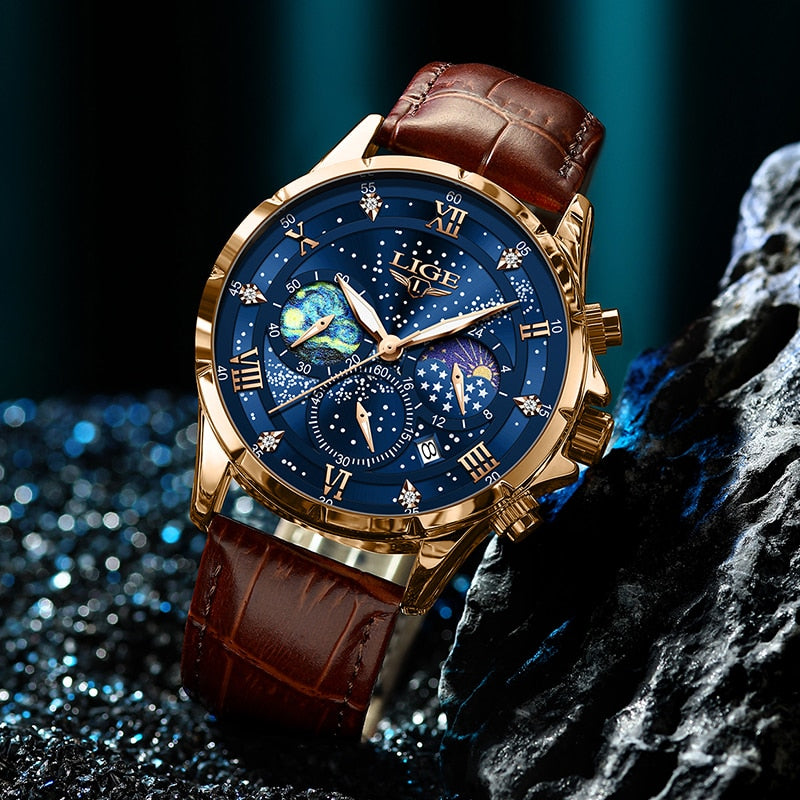 Elégante montre Moonphase