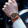 Montre de luxe avec bracelet en cuir