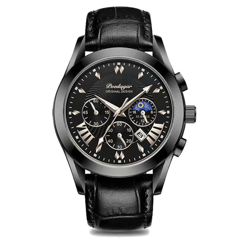 Montre de luxe avec bracelet en cuir
