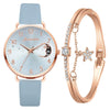 Ensemble montre et bracelet à cadran lunaire