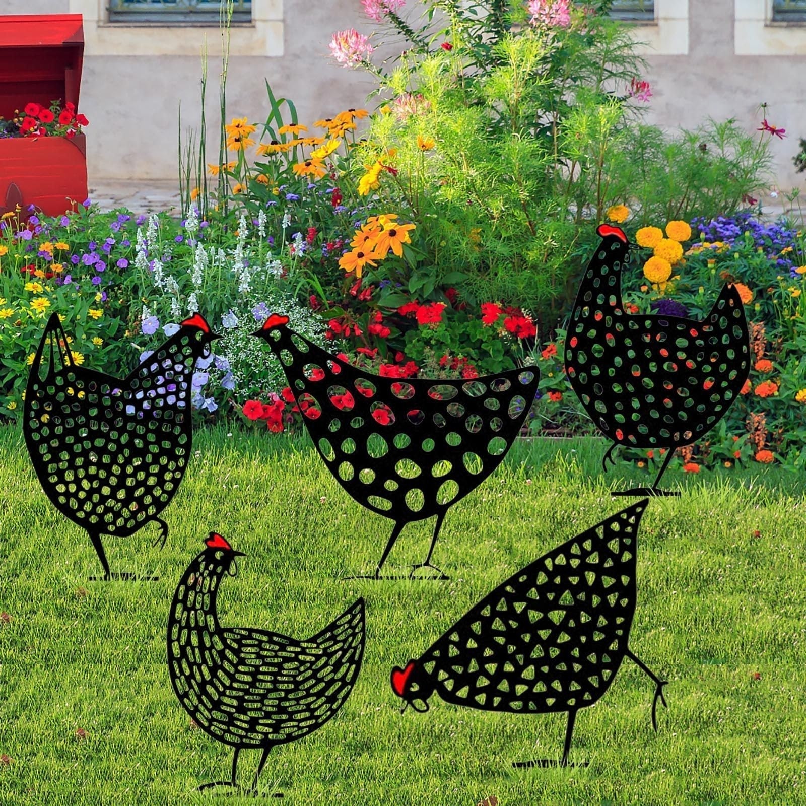 Décoration minimaliste du jardin des poules