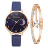Ensemble montre et bracelet à cadran lunaire