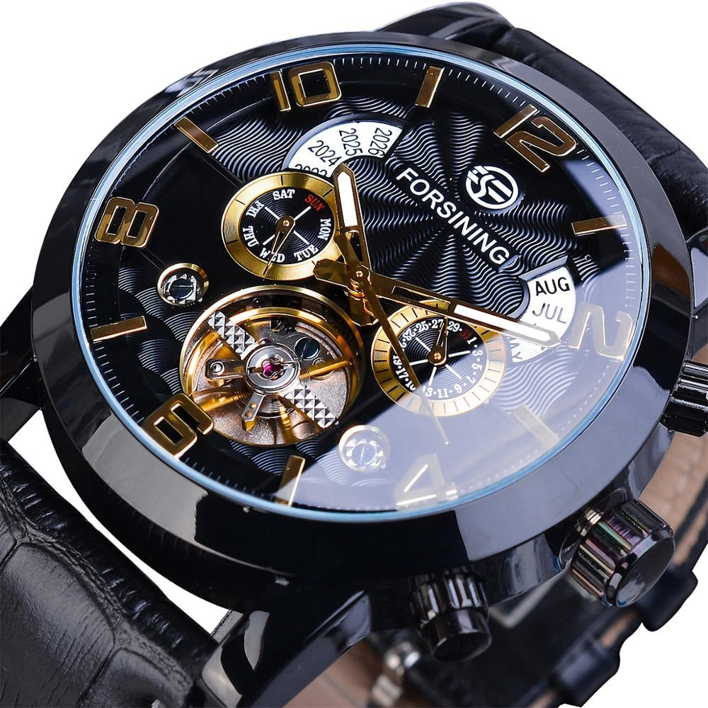 Montre mécanique de luxe à tourbillon automatique
