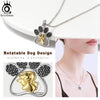 Collier en argent sterling avec pendentif patte de chien - Dog Savant
