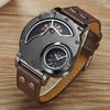 Montre à quartz de luxe à double heure