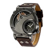 Montre à quartz de luxe à double heure