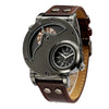Montre à quartz de luxe à double heure