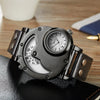 Montre à quartz de luxe à double heure