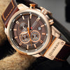 Montre élégante à quartz avec bracelet en cuir