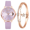 Ensemble montre et bracelet à cadran lunaire