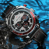 Montre à quartz de luxe, étanche, à chronographe et à sport