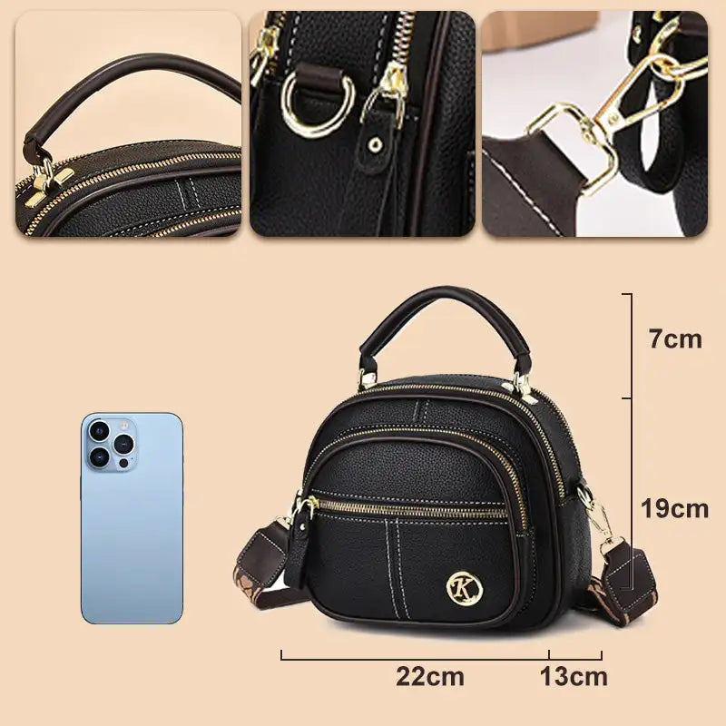 Sac en cuir multifonctionnel réglable