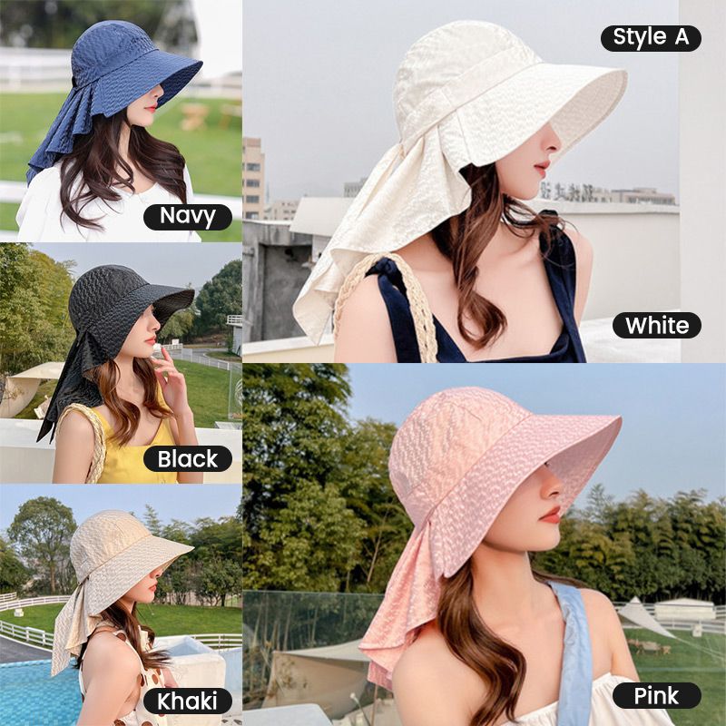 Chapeau d'été avec rabat de protection du cou pour les femmes
