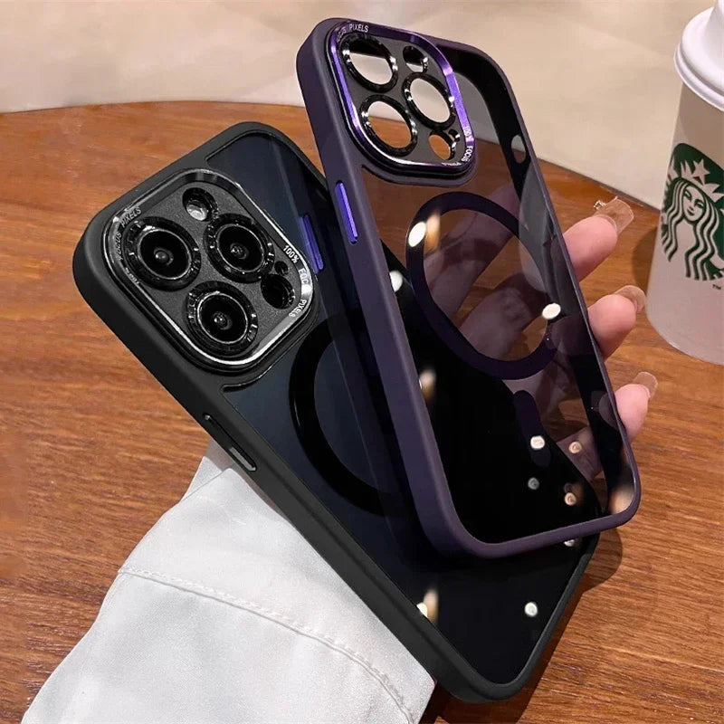 Coque magnétique en silicone pour iPhone : Aimant dorsal, résistant aux chocs et durable
