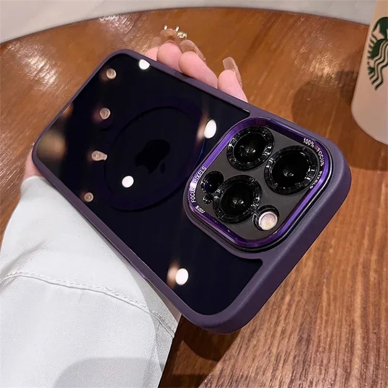 Coque magnétique en silicone pour iPhone : Aimant dorsal, résistant aux chocs et durable