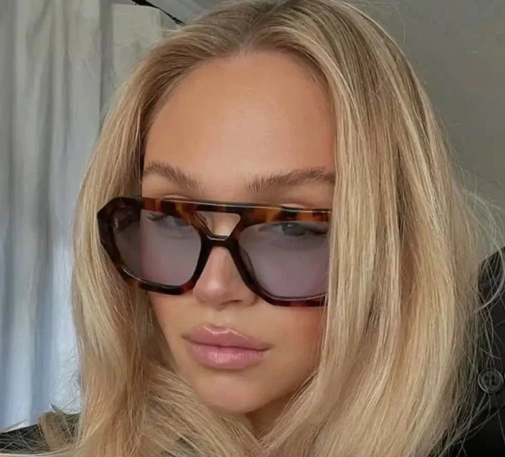 Lunettes de soleil vintage à monture carrée pour femmes