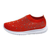 Chaussures de marche gaufrées en cristal pour femmes