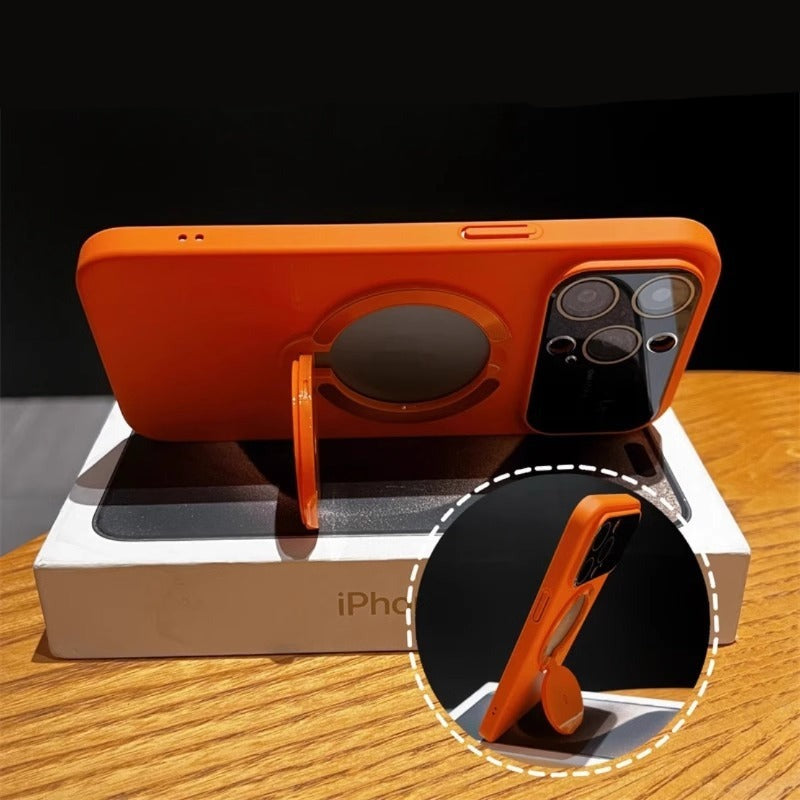 Protège-objectif gyroscope pivotant Étui magnétique pour téléphone portable