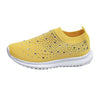 Chaussures de marche gaufrées en cristal pour femmes