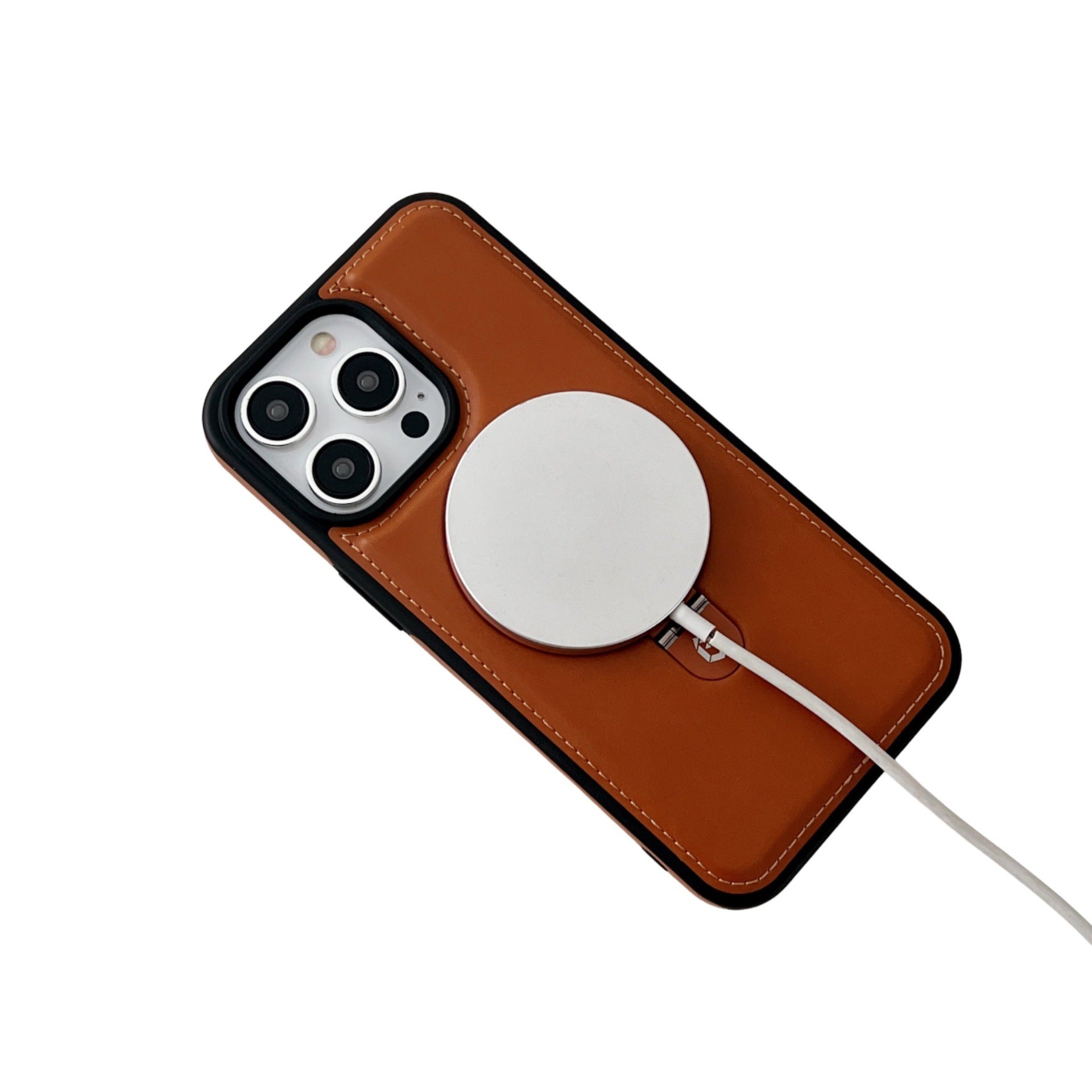 Etui magnétique en cuir antichoc pour Iphone