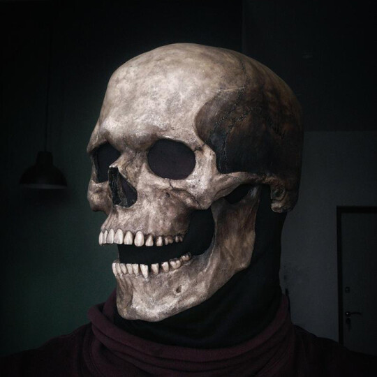 Tête de mort Skullmaske Med Fuldt Hoved