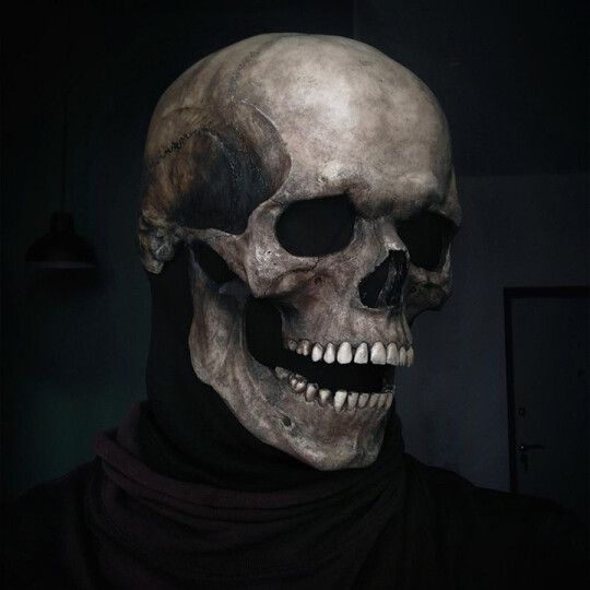 Tête de mort Skullmaske Med Fuldt Hoved