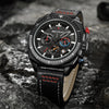Montre à quartz de luxe, étanche, à chronographe et à sport