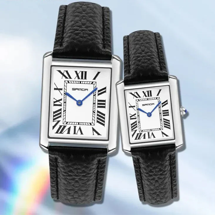 Montres à cadran carré pour couples