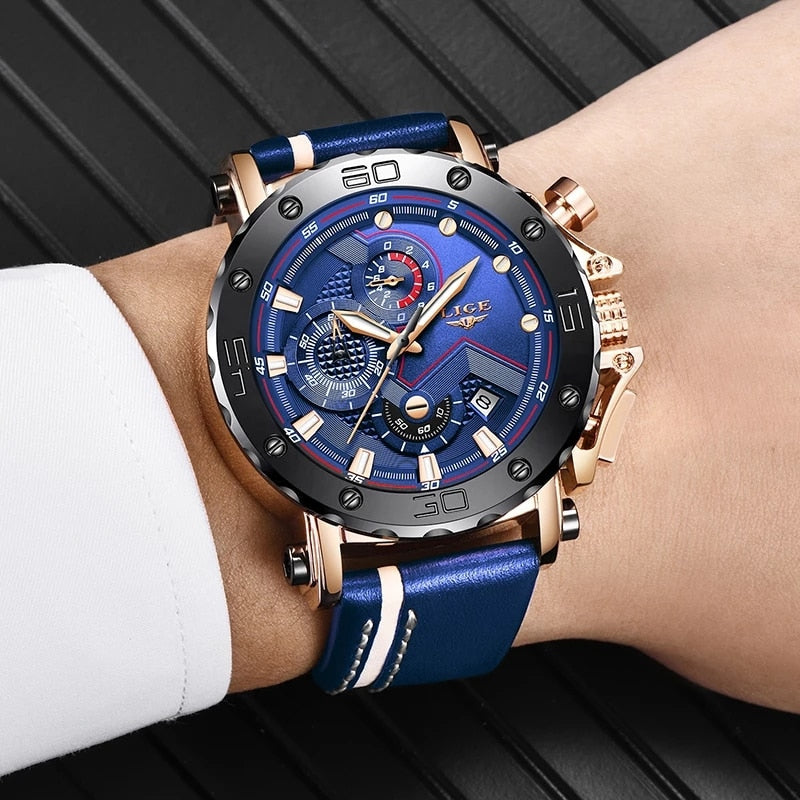 Montre militaire de luxe à quartz en acier
